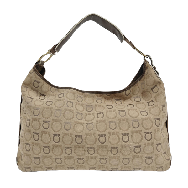 Fabric Top Handle Bag Beige
