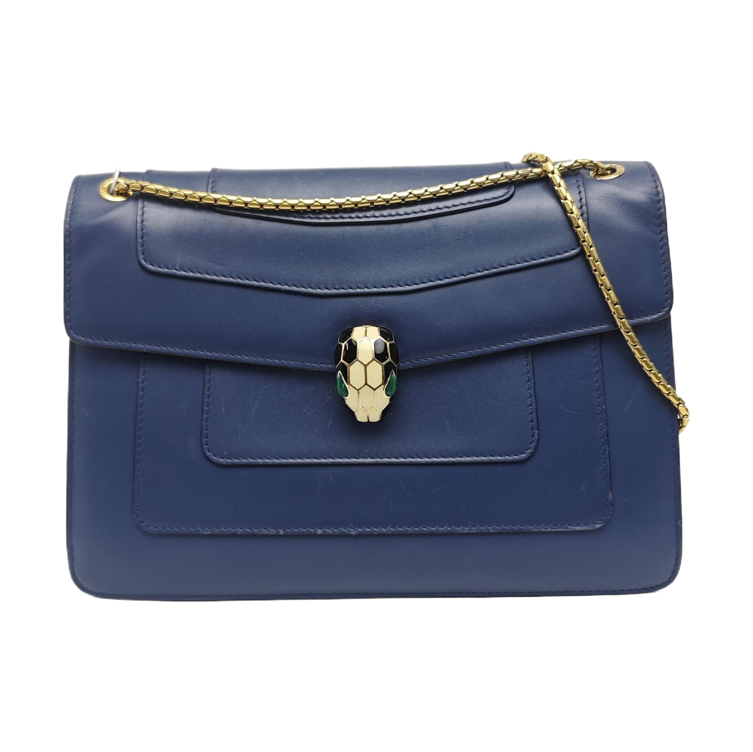 SERPENTI FOREVER Medium Calfskin Blue