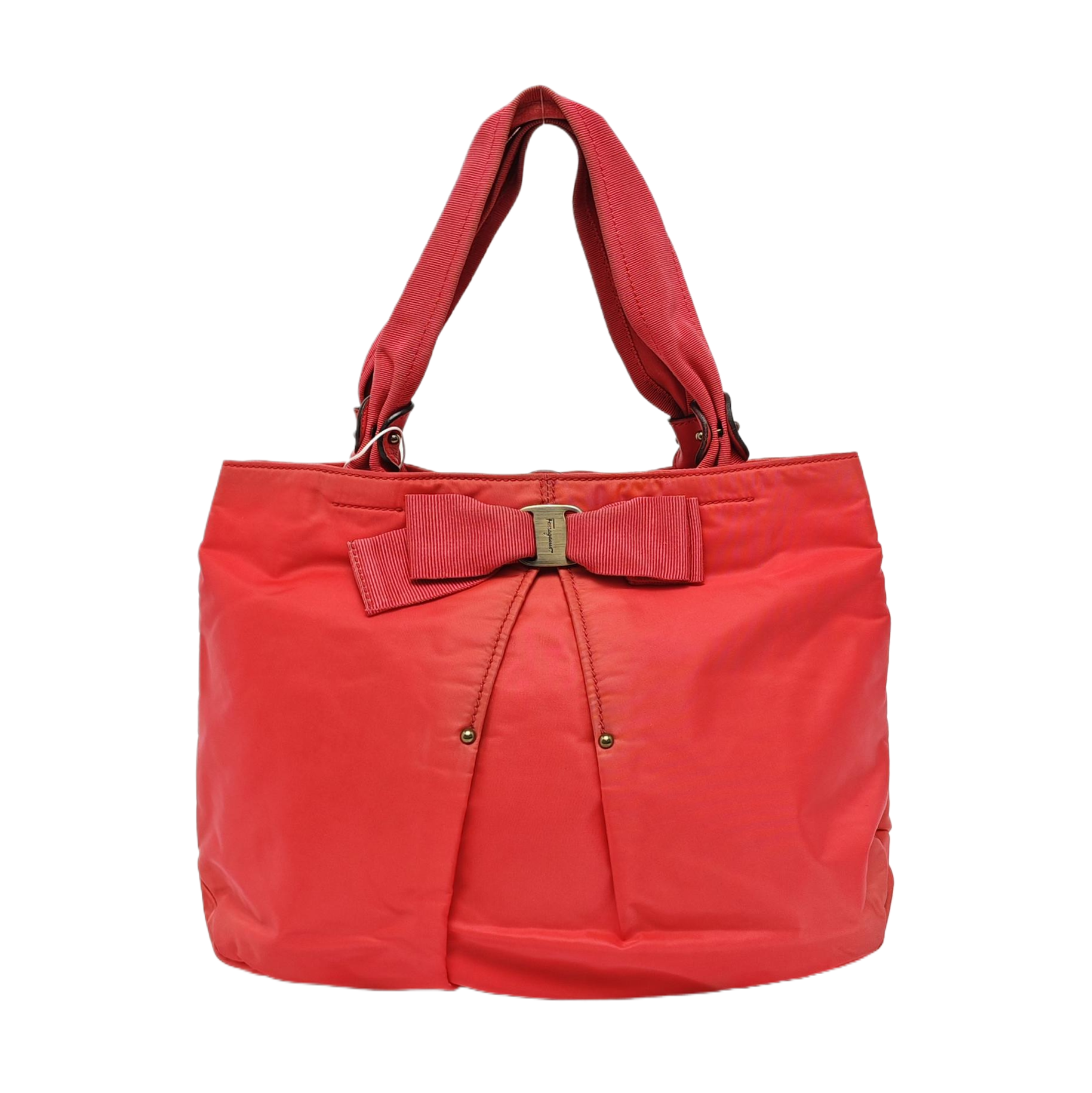 Nylon Top Handle Bag Pink