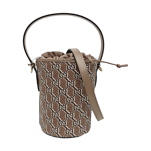 Monogram Canvas Bucket Bag Super Mini Gray