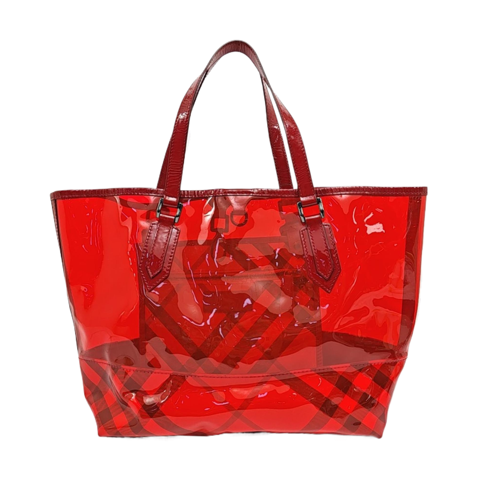 Plastic Tote Bag Red