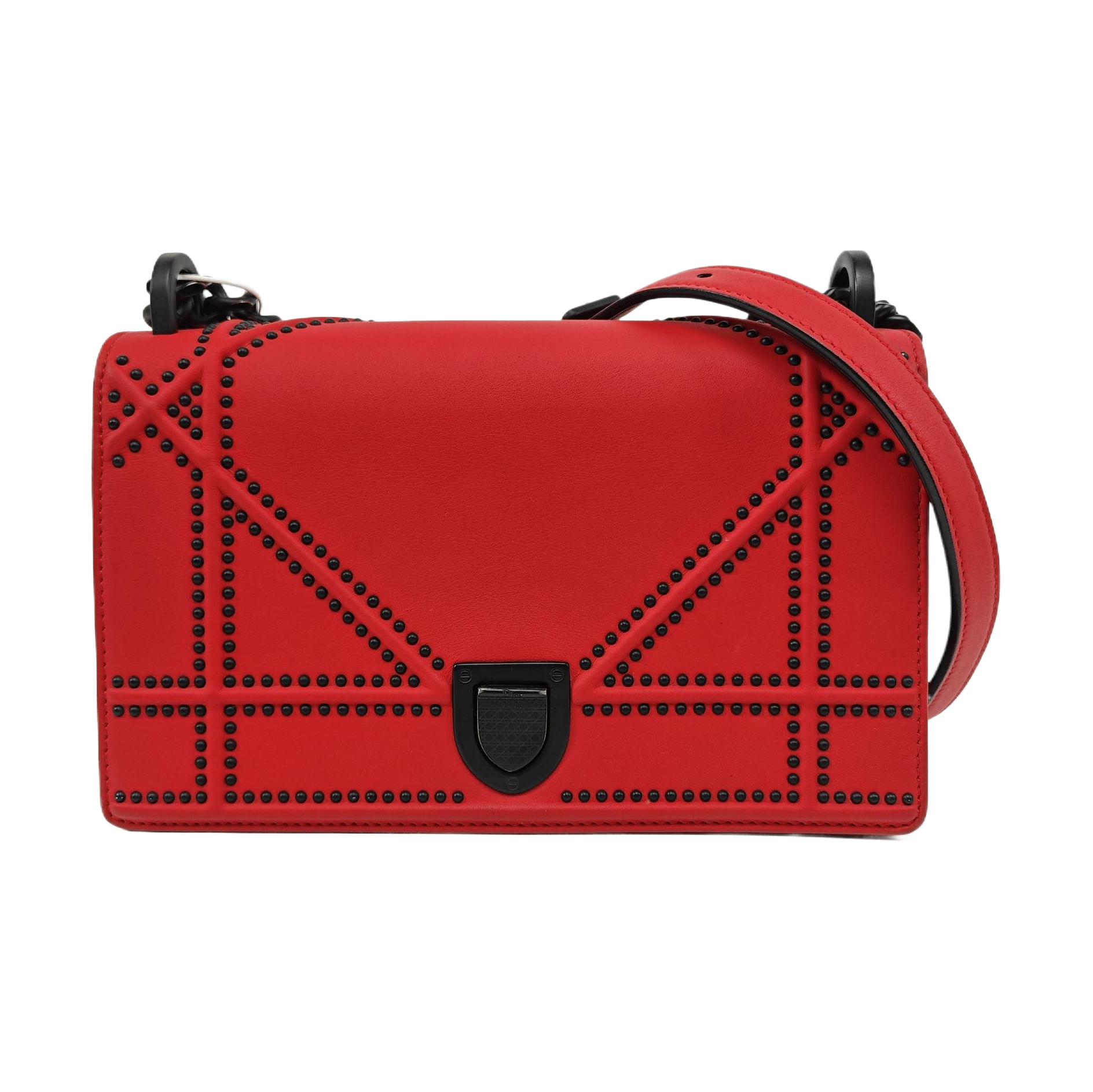 Diorama Small Cannage Calfskin Red