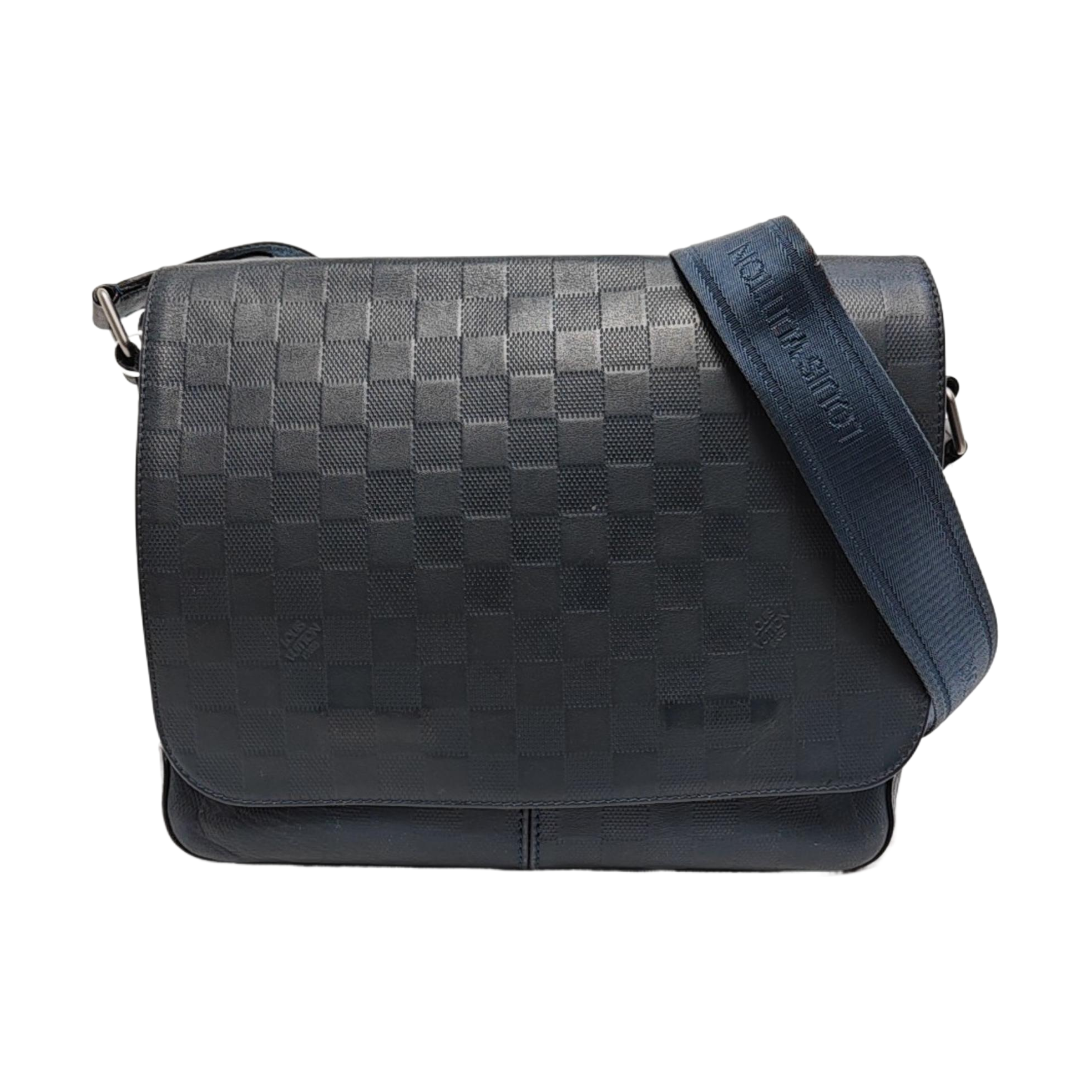 DISTRICT Damier Calfskin Blue