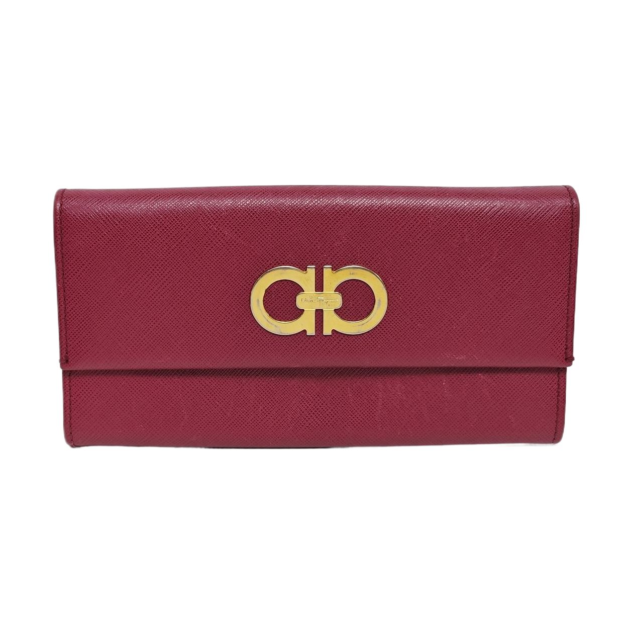 Authenticated pre-owned  Gancini Calfskin Red Wallet - Wallet at Looply