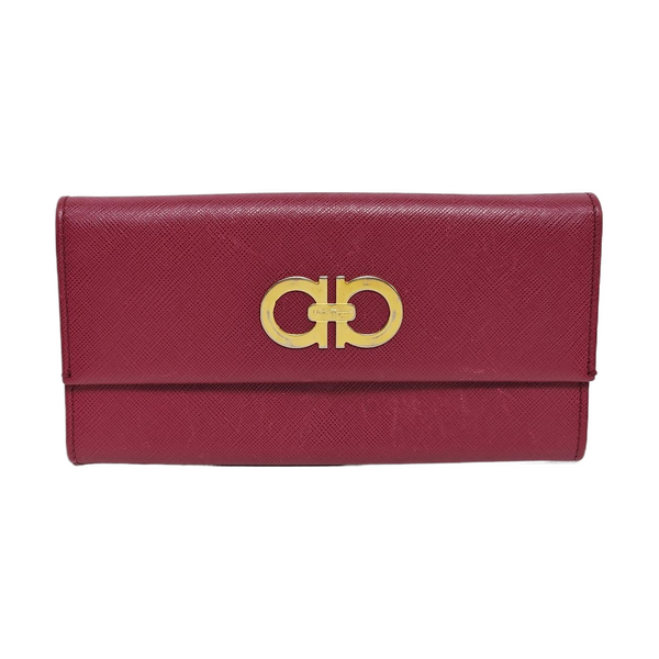 Authenticated pre-owned  Gancini Calfskin Red Wallet - Wallet at Looply