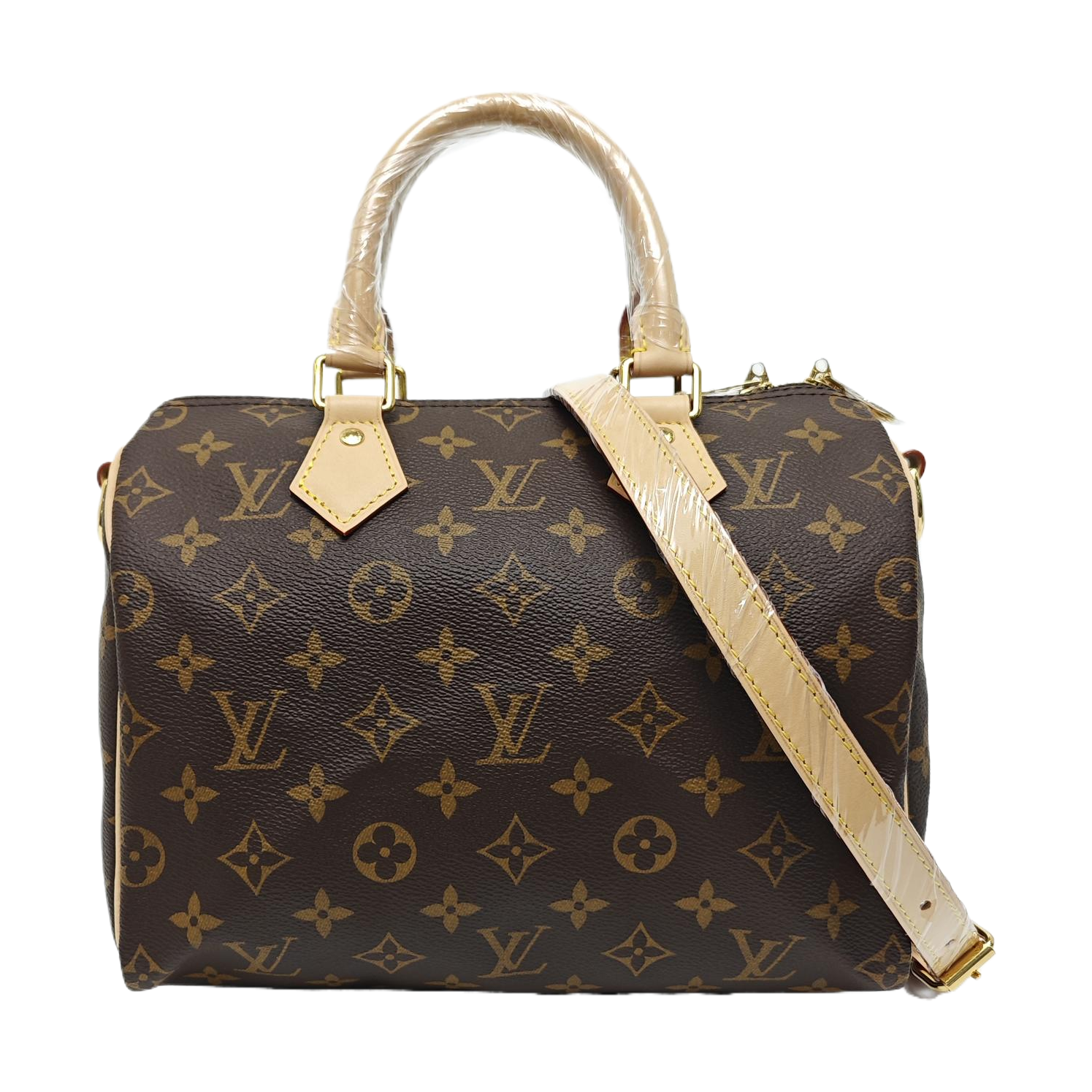 SPEEDY 25 Monogram Coated Canvas Brown