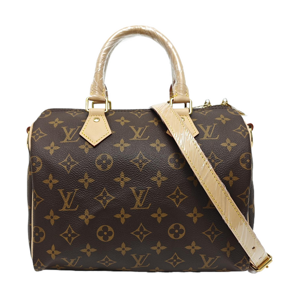 SPEEDY 25 Monogram Coated Canvas Brown