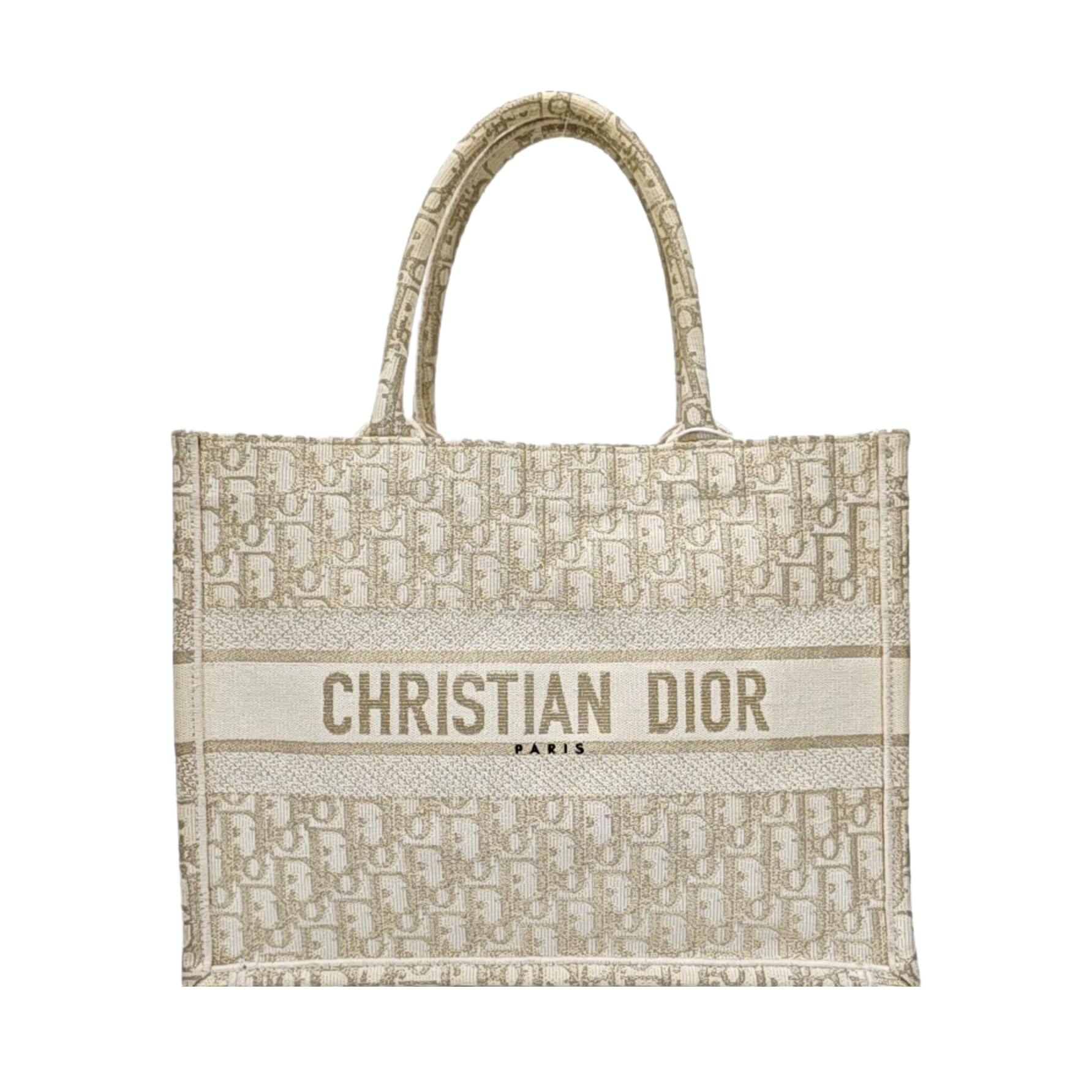 Book Tote Medium Oblique Canvas Gold