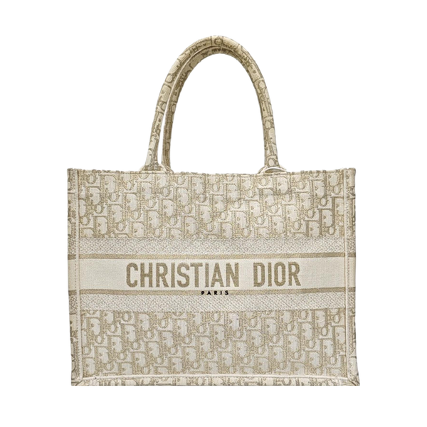 Book Tote Medium Oblique Canvas Gold