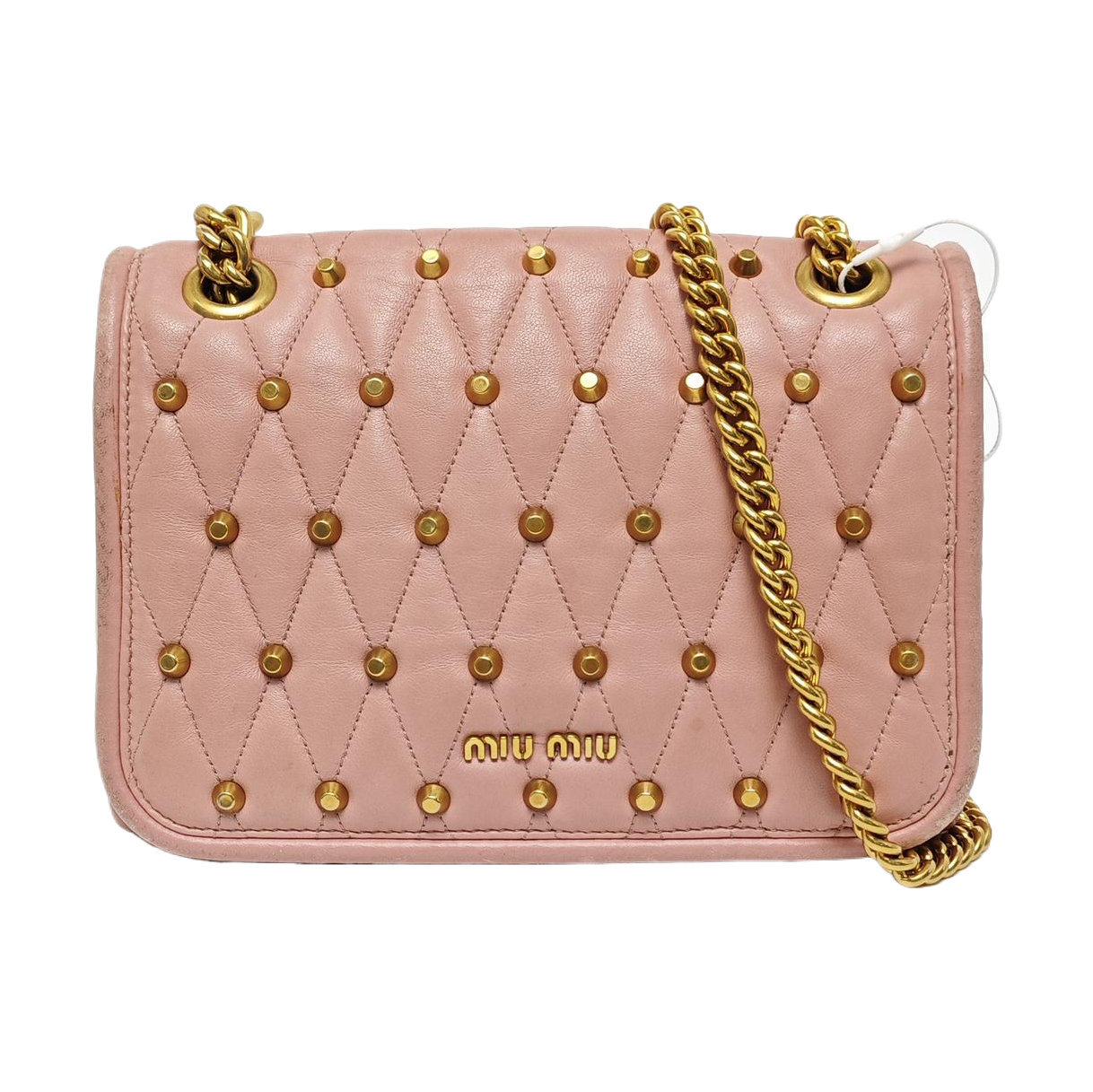 Quilted Leather Shoulder Bag Pink