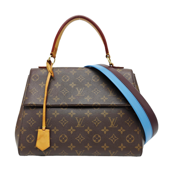 CLUNY MM Monogram Coated Canvas Brown