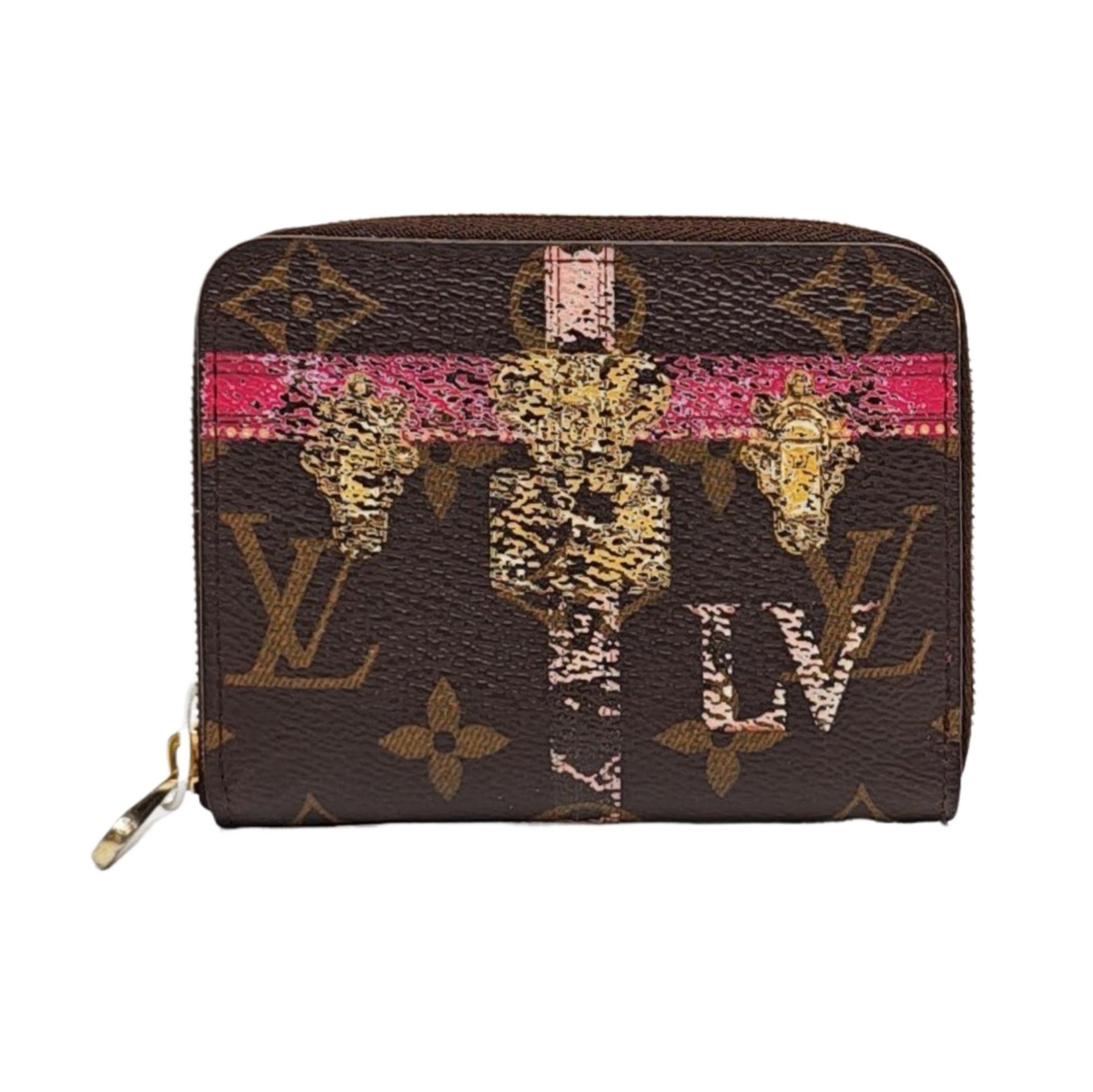 ZIPPY Monogram Coated Canvas Brown Wallet