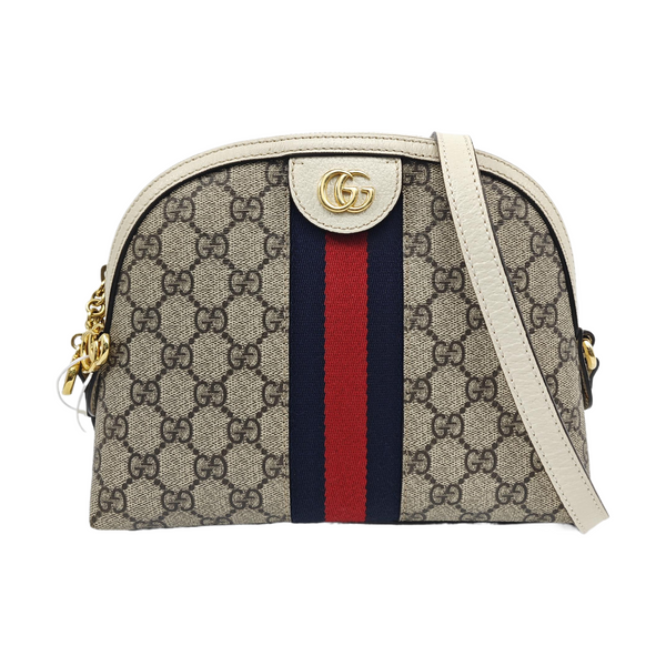 Ophidia Small Monogram Coated Canvas Beige