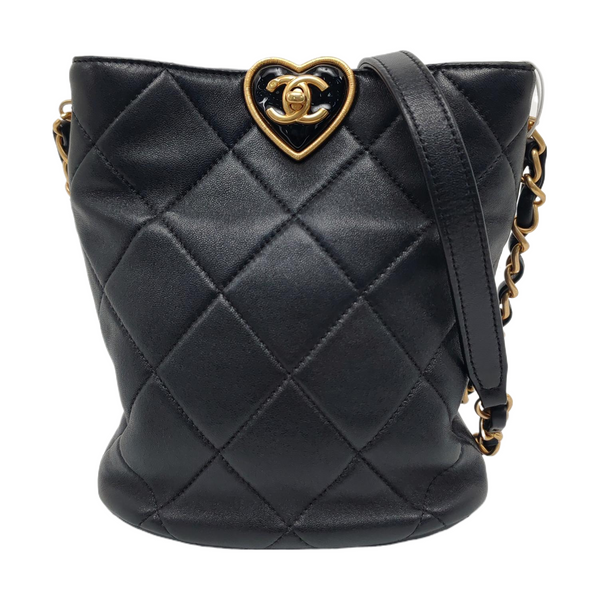 COCO LOVE Quilted Lambskin Black