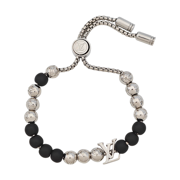 MONOGRAM COLORS PEARLS Metal Silver Bracelet