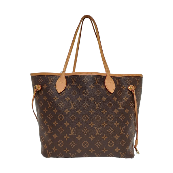 NEVERFULL MM Monogram Coated Canvas Brown