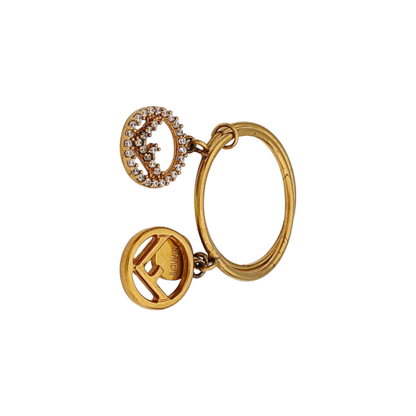 F Is Metal Gold Ring EU 56