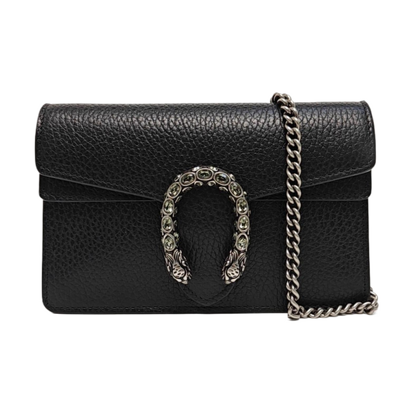 Authenticated pre-owned  Dionysus Super Mini Calfskin Black - Shoulder Bag at Looply