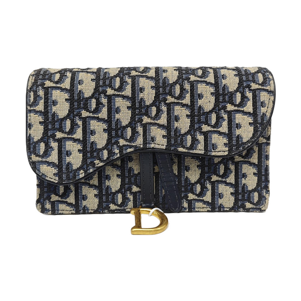 Saddle Mini Oblique Canvas Blue