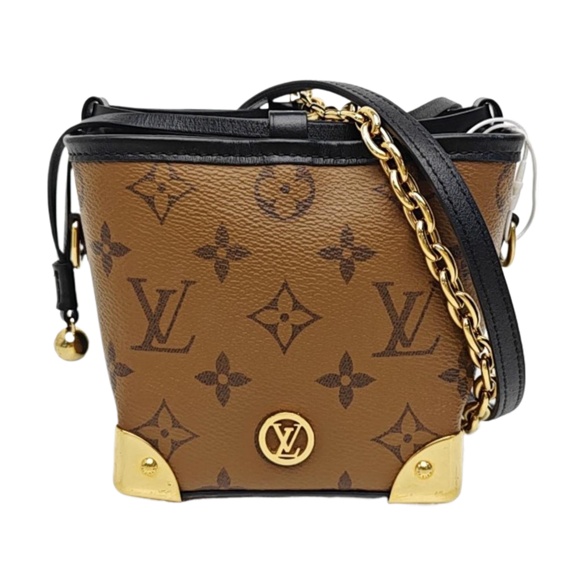 NOÉ PURSE LV CHARMS Monogram Coated Canvas Brown