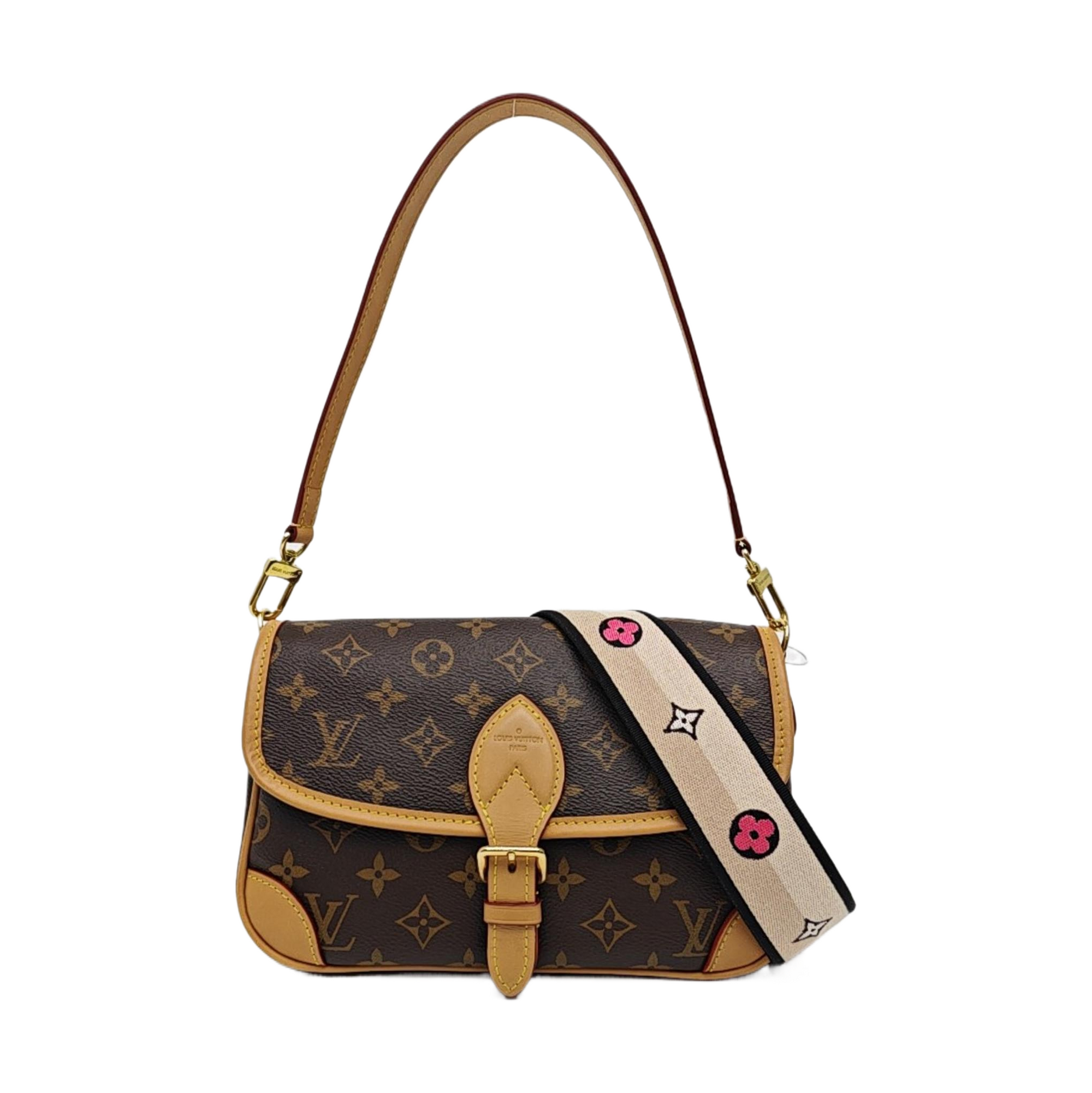 DIANE Monogram Coated Canvas Brown