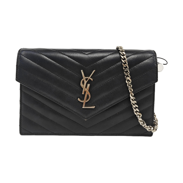MONOGRAM WOC Chevron Calfskin Black