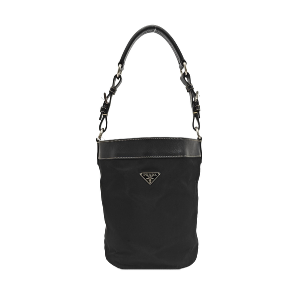 Nylon Bucket Bag Black