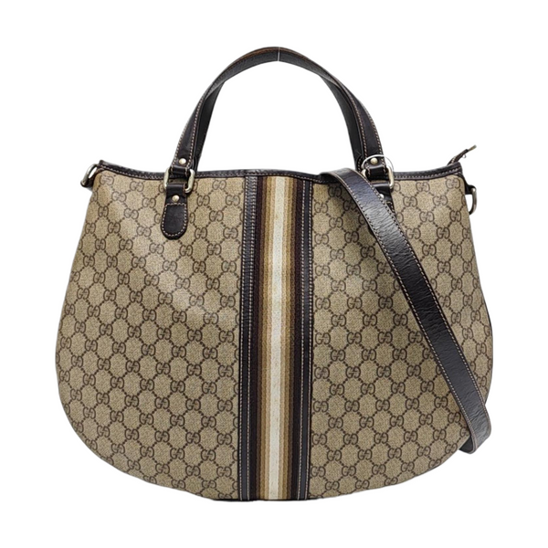 Monogram Coated Canvas Tote Bag Black