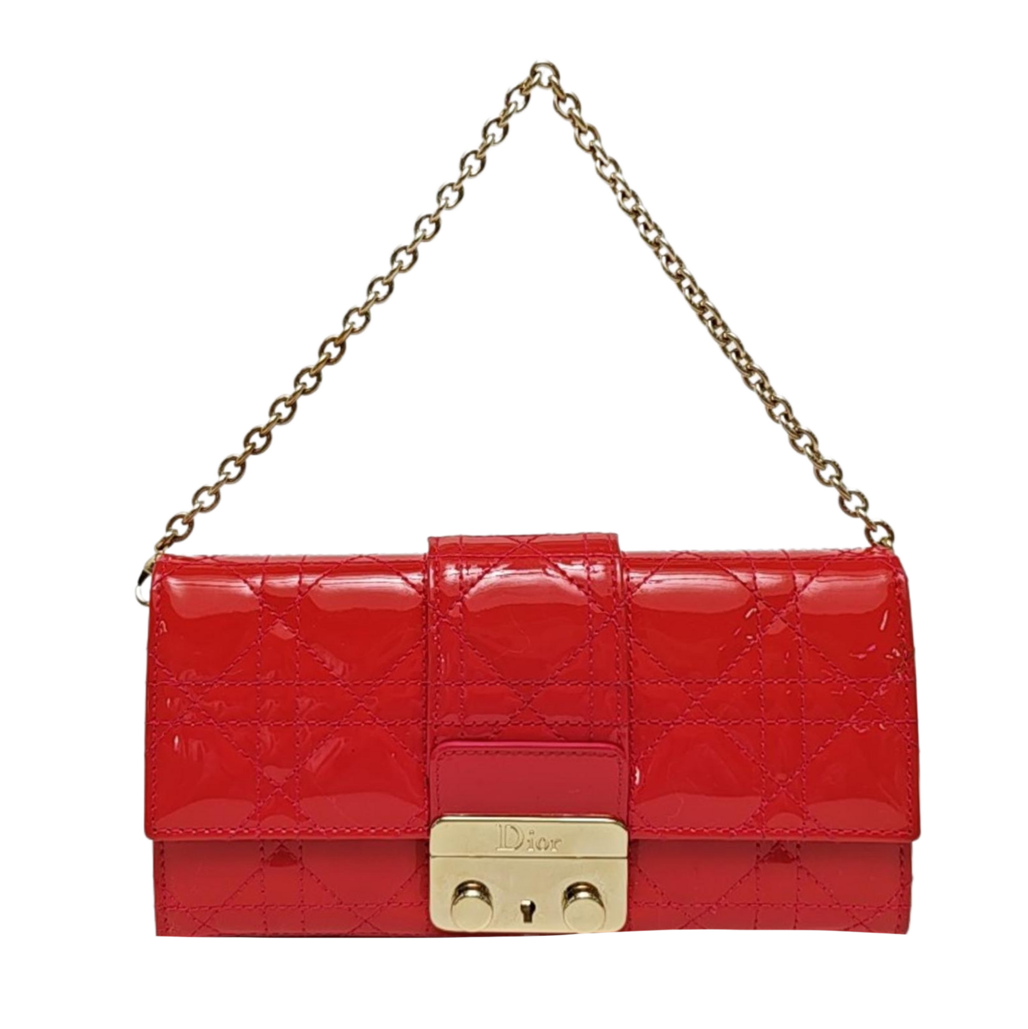 Miss Dior Cannage Patent Leather Red