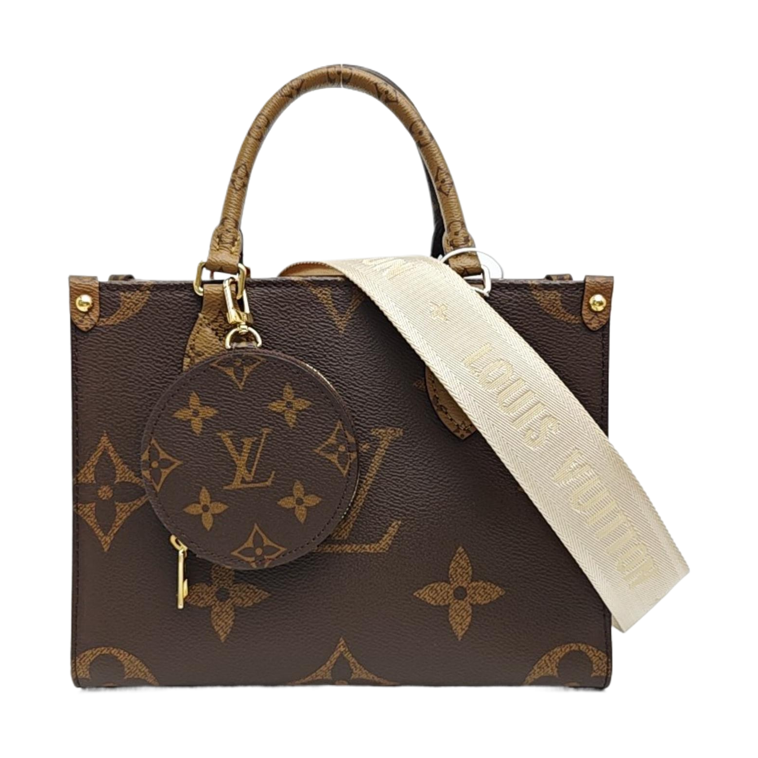 ONTHEGO PM Monogram Coated Canvas Brown