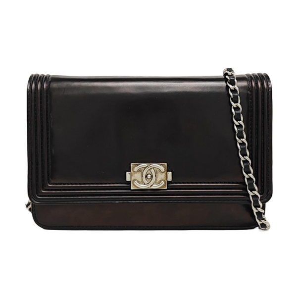 BOY CHANEL WOC Patent Leather Black