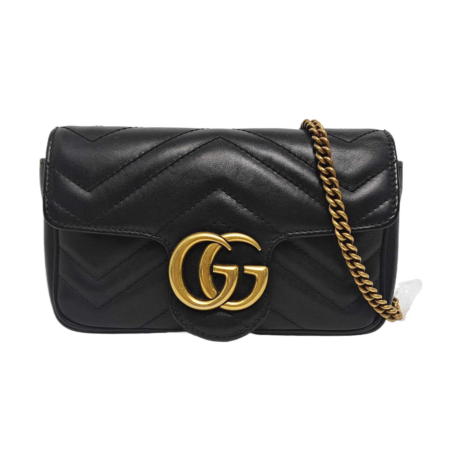 GG Marmont Mini Quilted Calfskin Black