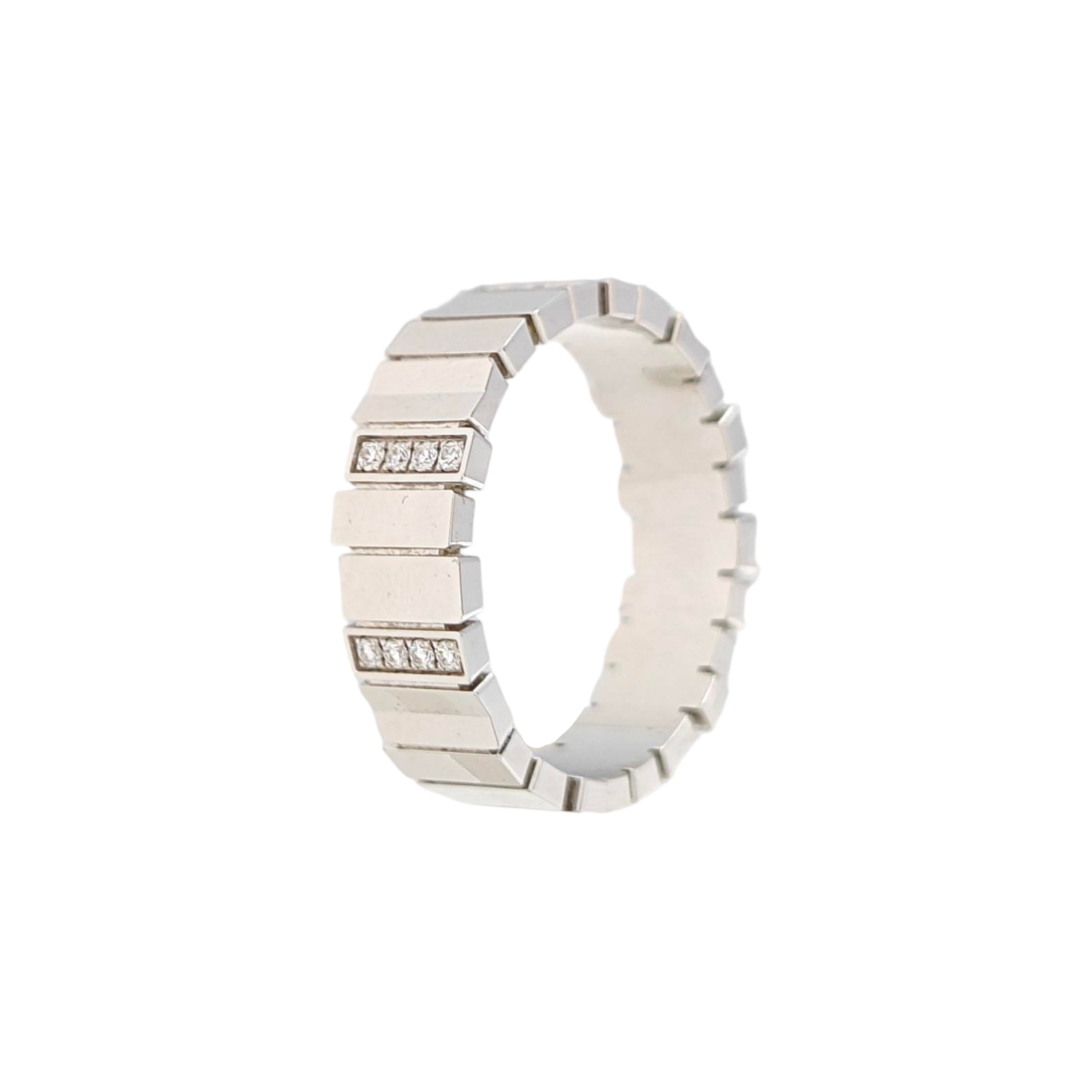 18k White Gold Silver Ring EU 54