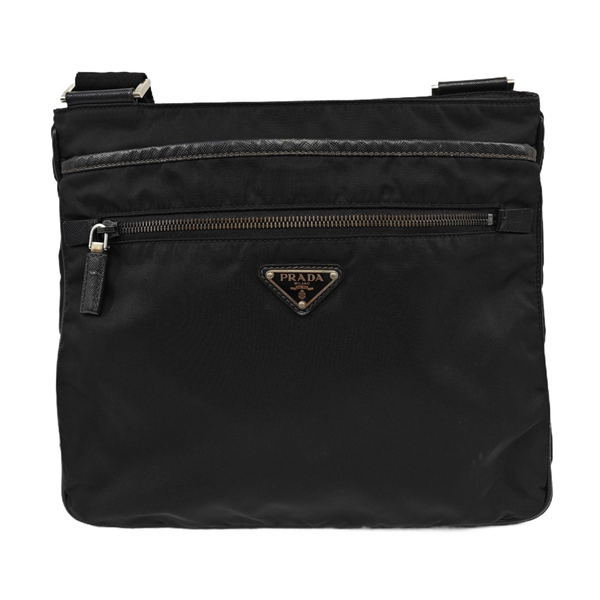 Bolso bandolera de nailon, nailon negro