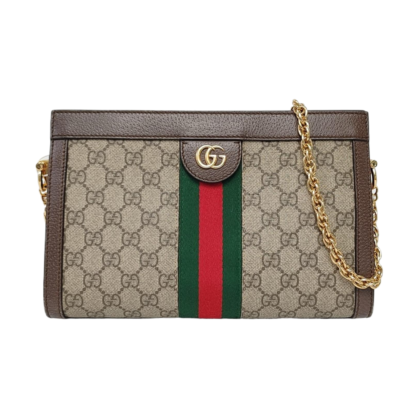 Authenticated pre-owned  Ophidia Small Monogram Coated Canvas Beige - Shoulder Bag at Looply