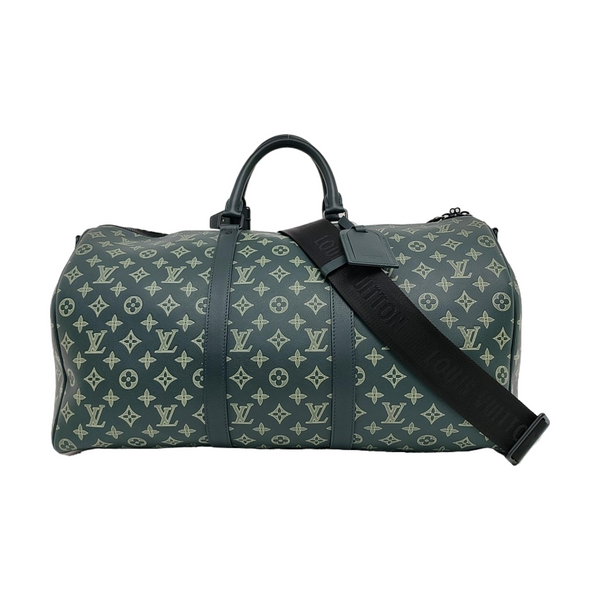 KEEPALL 50 Monogram Calfskin Green