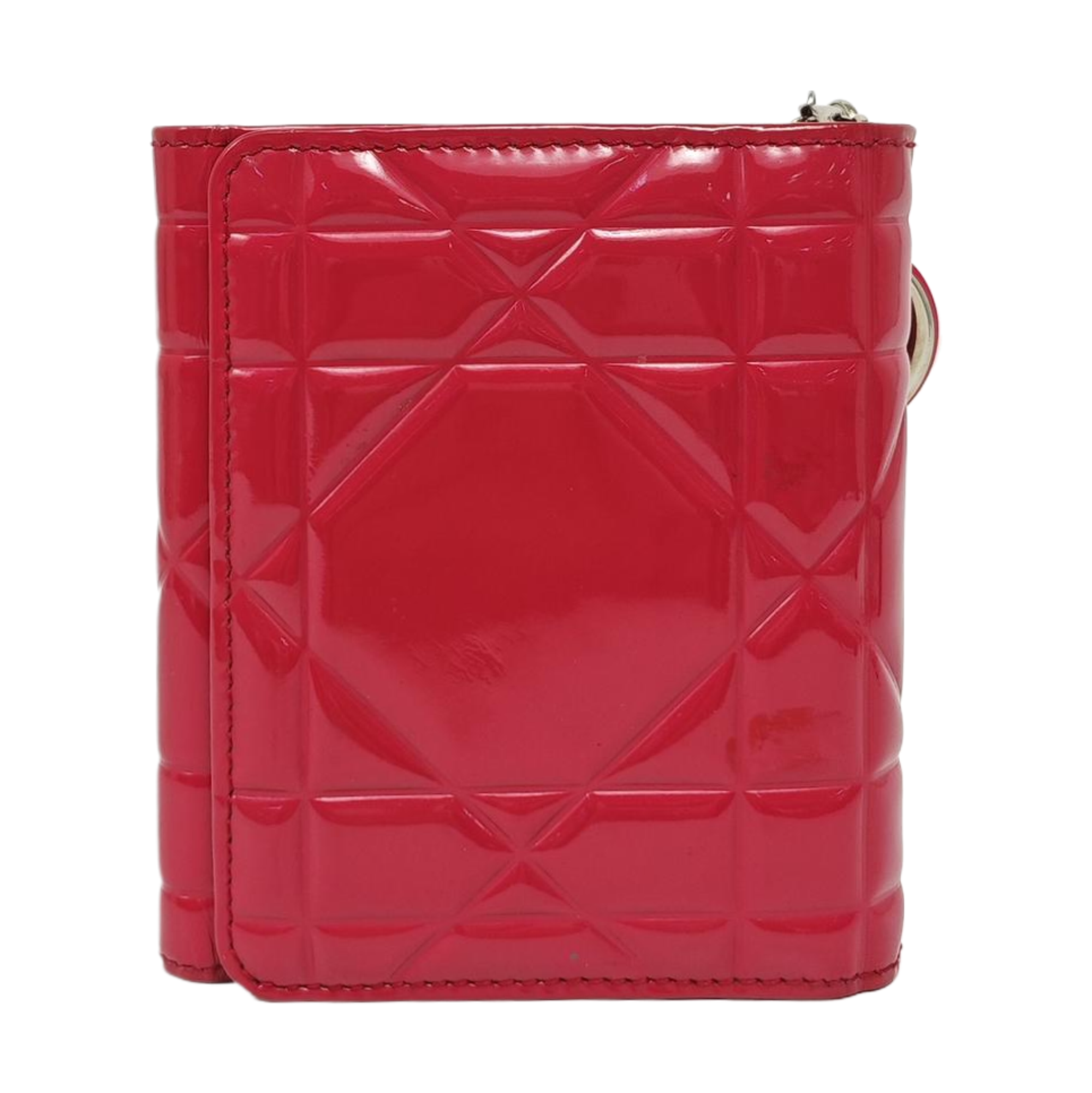 Cannage Calfskin Wallet Red