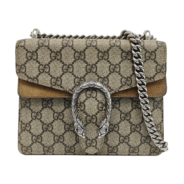 Dionysus Mini Monogram Coated Canvas Beige
