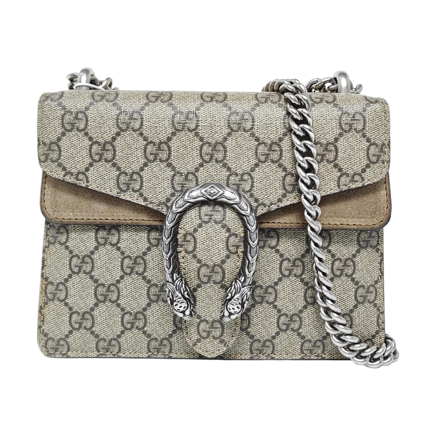 Dionysus Mini Monogram Coated Canvas Beige