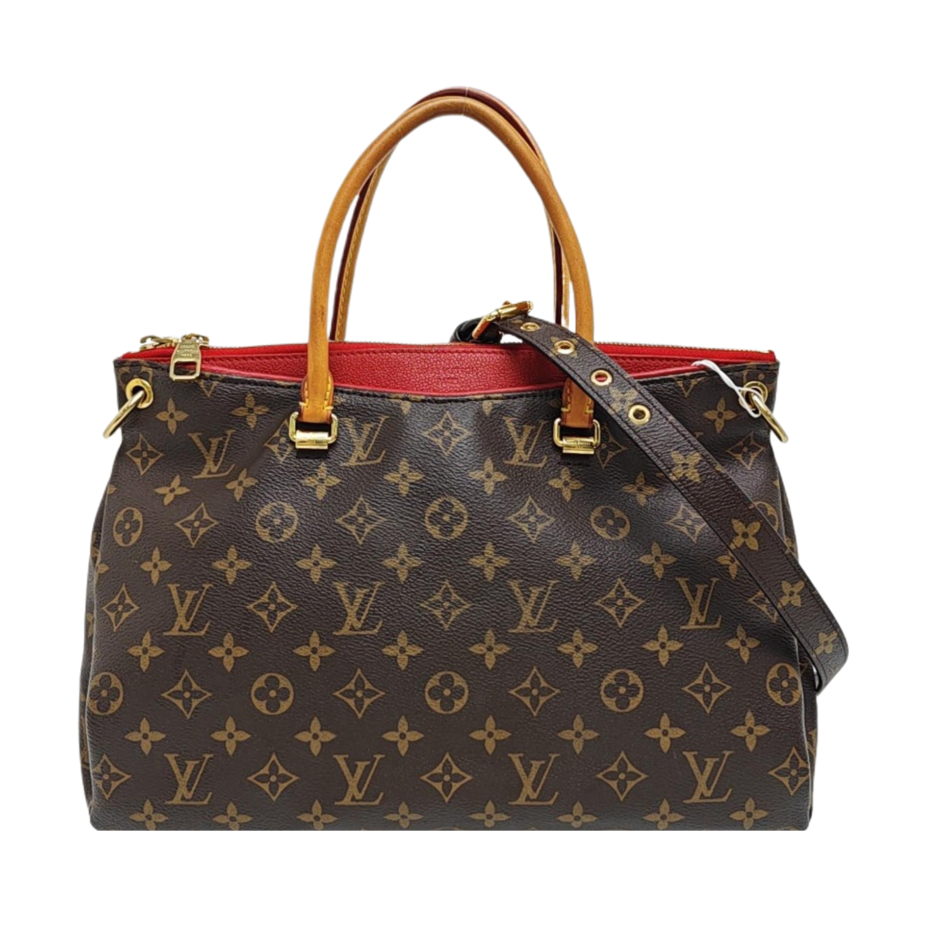 PALLAS MM Monogram Coated Canvas Brown
