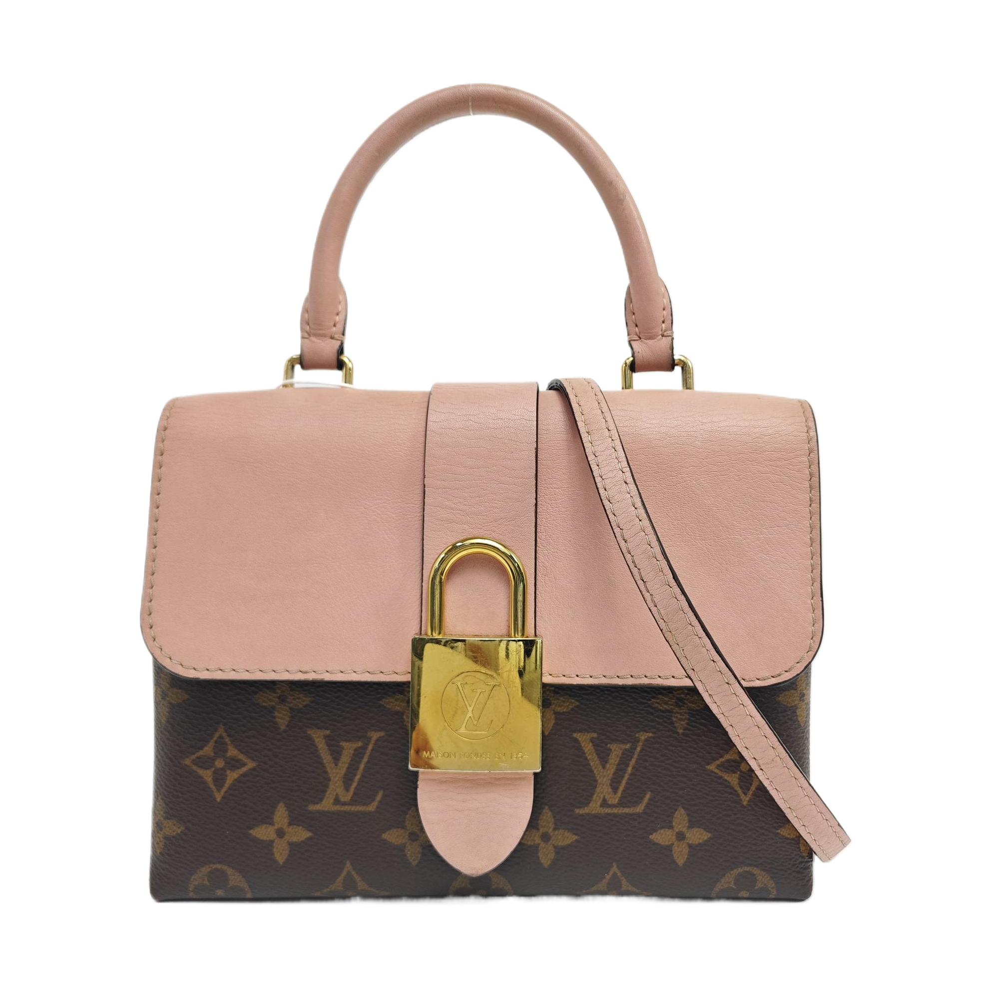 LOCKY BB Monogram Coated Canvas Pink
