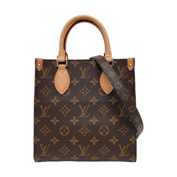 SAC PLAT BB Monogram Coated Canvas Brown