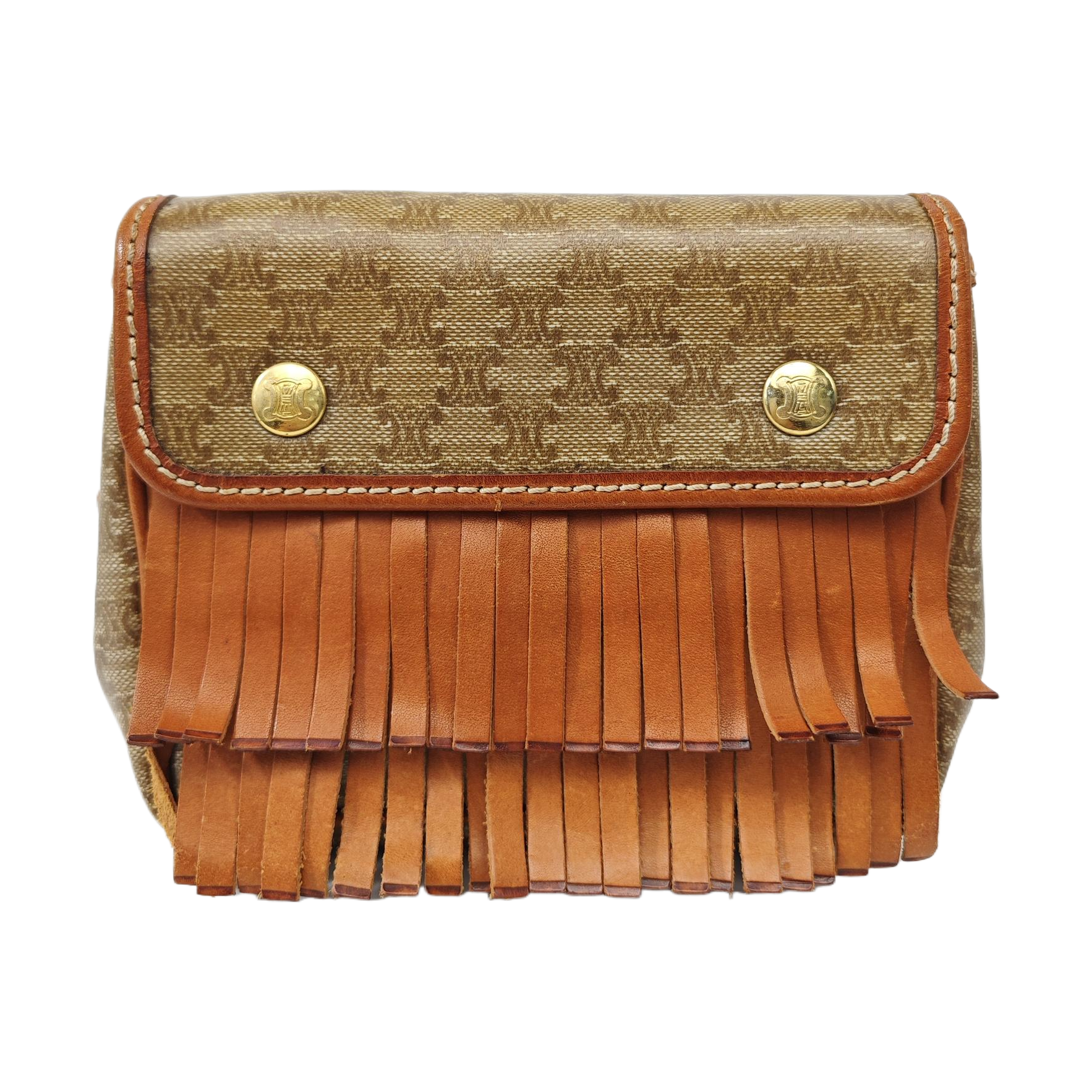 Coated Canvas Belt Bag Brown