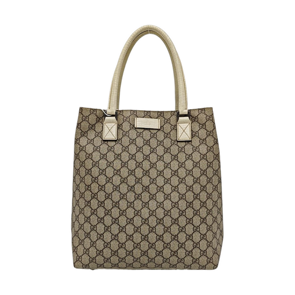 Monogram Coated Canvas Tote Bag Beige