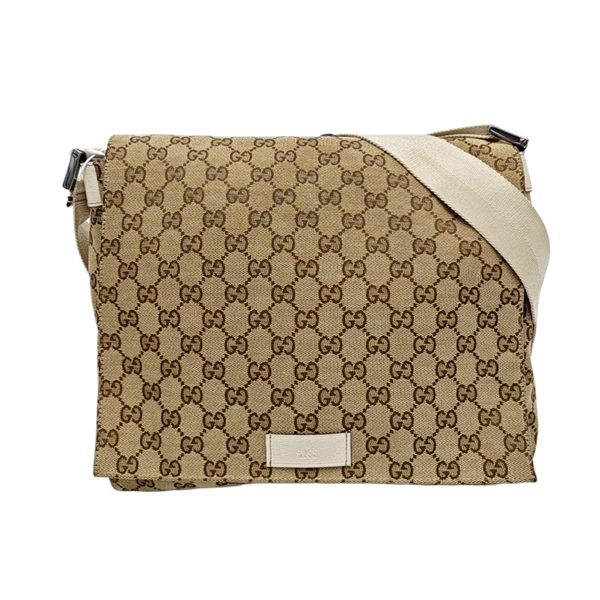 Monogram Canvas Crossbody Bag Beige