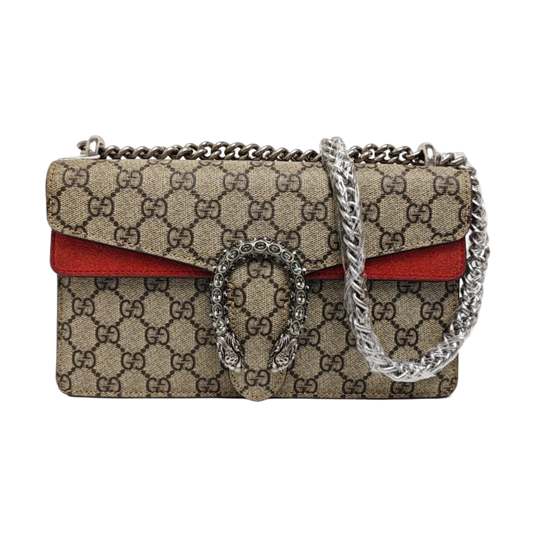 Lona Revestida con Monograma Dionysus Pequeño Beige