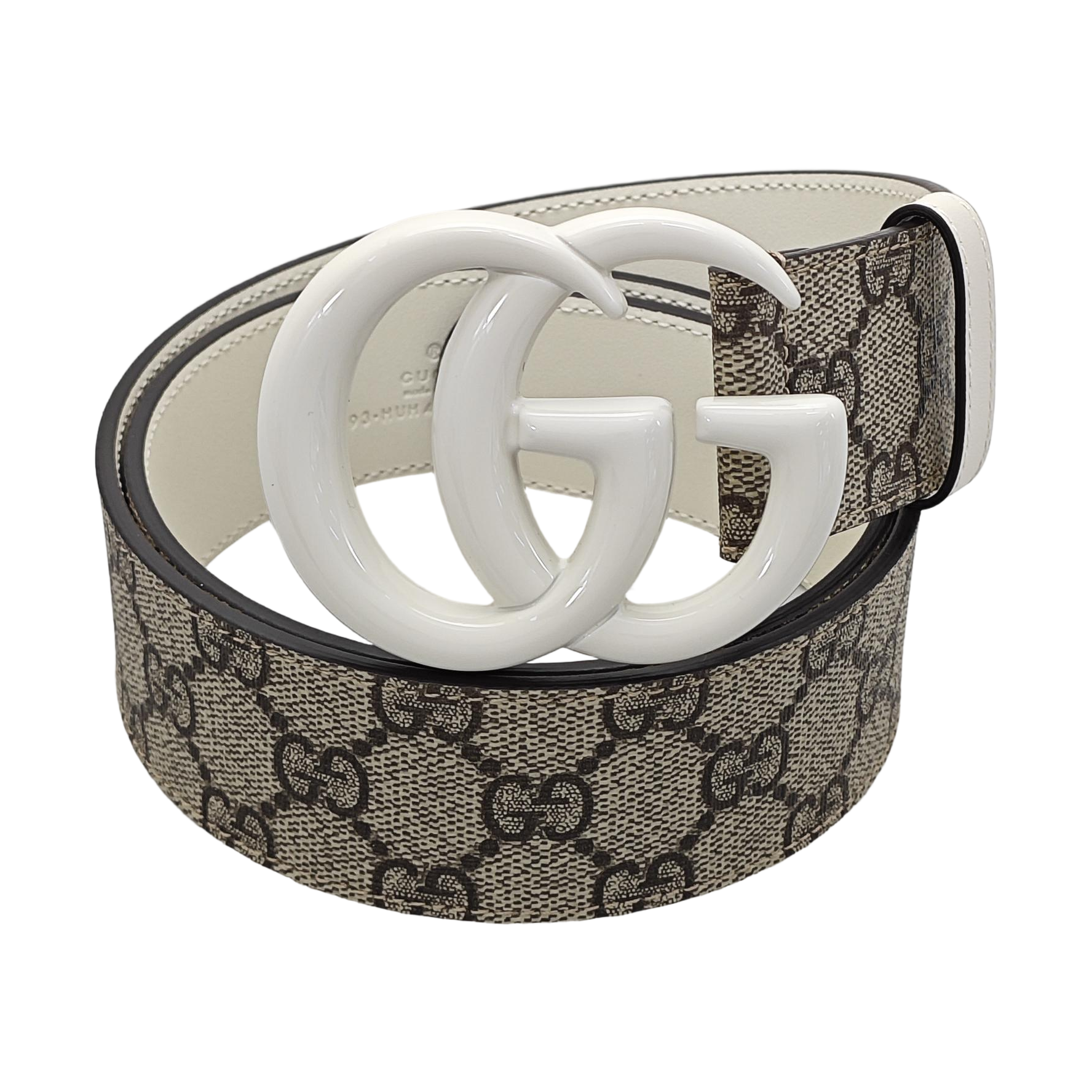 Coated Canvas Belt Beige