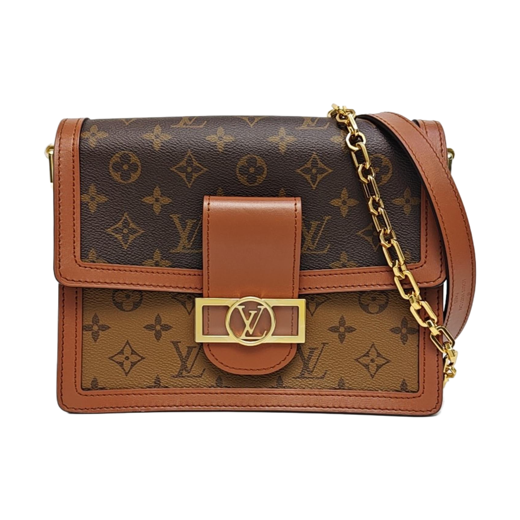 DAUPHINE MM Monogram Coated Canvas Brown