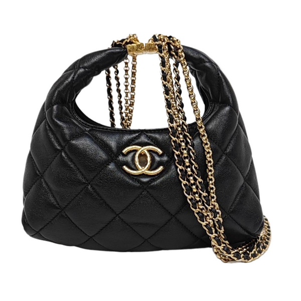 24A Quilted Lambskin Black