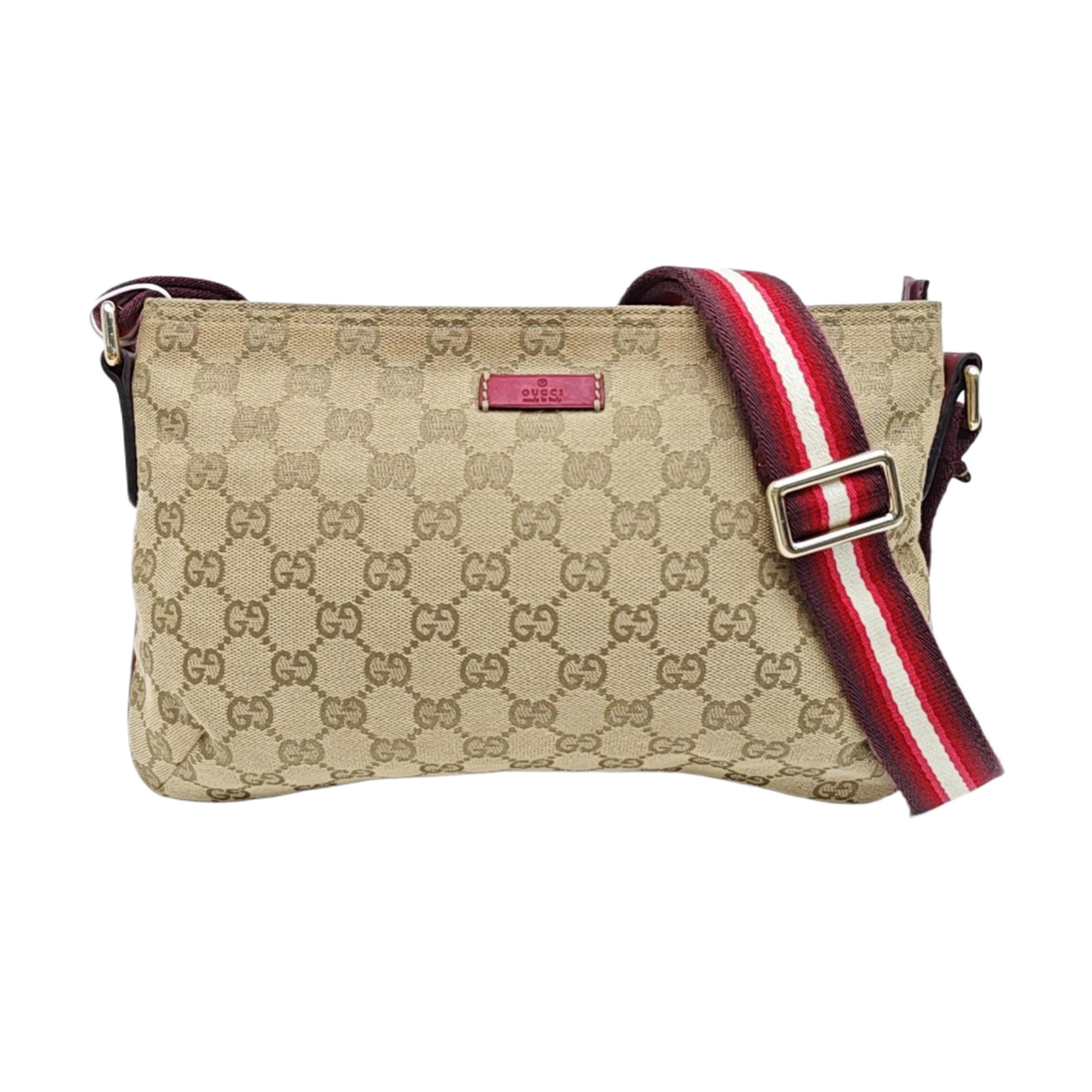 Monogram Canvas Shoulder Bag Beige